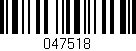 Código de barras (EAN, GTIN, SKU, ISBN): '047518'