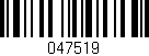 Código de barras (EAN, GTIN, SKU, ISBN): '047519'