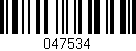 Código de barras (EAN, GTIN, SKU, ISBN): '047534'