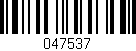 Código de barras (EAN, GTIN, SKU, ISBN): '047537'