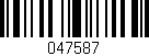 Código de barras (EAN, GTIN, SKU, ISBN): '047587'