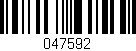 Código de barras (EAN, GTIN, SKU, ISBN): '047592'