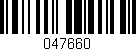 Código de barras (EAN, GTIN, SKU, ISBN): '047660'