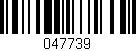Código de barras (EAN, GTIN, SKU, ISBN): '047739'