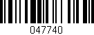 Código de barras (EAN, GTIN, SKU, ISBN): '047740'