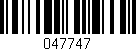 Código de barras (EAN, GTIN, SKU, ISBN): '047747'
