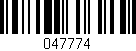 Código de barras (EAN, GTIN, SKU, ISBN): '047774'