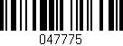 Código de barras (EAN, GTIN, SKU, ISBN): '047775'