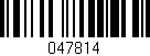 Código de barras (EAN, GTIN, SKU, ISBN): '047814'