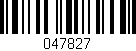 Código de barras (EAN, GTIN, SKU, ISBN): '047827'