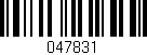 Código de barras (EAN, GTIN, SKU, ISBN): '047831'