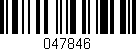 Código de barras (EAN, GTIN, SKU, ISBN): '047846'