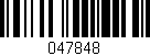 Código de barras (EAN, GTIN, SKU, ISBN): '047848'