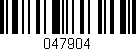 Código de barras (EAN, GTIN, SKU, ISBN): '047904'