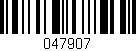 Código de barras (EAN, GTIN, SKU, ISBN): '047907'