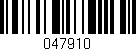 Código de barras (EAN, GTIN, SKU, ISBN): '047910'