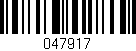 Código de barras (EAN, GTIN, SKU, ISBN): '047917'