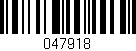 Código de barras (EAN, GTIN, SKU, ISBN): '047918'