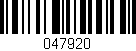 Código de barras (EAN, GTIN, SKU, ISBN): '047920'