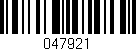 Código de barras (EAN, GTIN, SKU, ISBN): '047921'