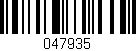 Código de barras (EAN, GTIN, SKU, ISBN): '047935'