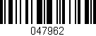 Código de barras (EAN, GTIN, SKU, ISBN): '047962'