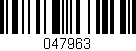 Código de barras (EAN, GTIN, SKU, ISBN): '047963'