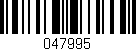Código de barras (EAN, GTIN, SKU, ISBN): '047995'