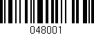 Código de barras (EAN, GTIN, SKU, ISBN): '048001'