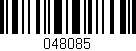 Código de barras (EAN, GTIN, SKU, ISBN): '048085'