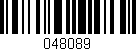 Código de barras (EAN, GTIN, SKU, ISBN): '048089'