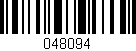 Código de barras (EAN, GTIN, SKU, ISBN): '048094'
