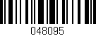 Código de barras (EAN, GTIN, SKU, ISBN): '048095'