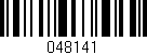 Código de barras (EAN, GTIN, SKU, ISBN): '048141'