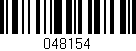 Código de barras (EAN, GTIN, SKU, ISBN): '048154'