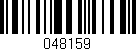 Código de barras (EAN, GTIN, SKU, ISBN): '048159'