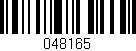 Código de barras (EAN, GTIN, SKU, ISBN): '048165'