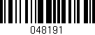 Código de barras (EAN, GTIN, SKU, ISBN): '048191'