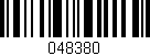 Código de barras (EAN, GTIN, SKU, ISBN): '048380'