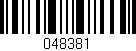 Código de barras (EAN, GTIN, SKU, ISBN): '048381'
