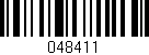 Código de barras (EAN, GTIN, SKU, ISBN): '048411'