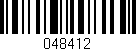 Código de barras (EAN, GTIN, SKU, ISBN): '048412'