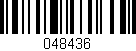 Código de barras (EAN, GTIN, SKU, ISBN): '048436'