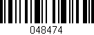 Código de barras (EAN, GTIN, SKU, ISBN): '048474'