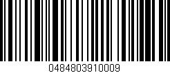 Código de barras (EAN, GTIN, SKU, ISBN): '0484803910009'