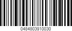 Código de barras (EAN, GTIN, SKU, ISBN): '0484803910030'