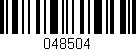Código de barras (EAN, GTIN, SKU, ISBN): '048504'