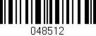 Código de barras (EAN, GTIN, SKU, ISBN): '048512'