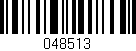 Código de barras (EAN, GTIN, SKU, ISBN): '048513'