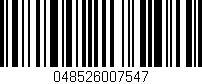 Código de barras (EAN, GTIN, SKU, ISBN): '048526007547'